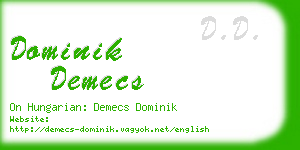 dominik demecs business card